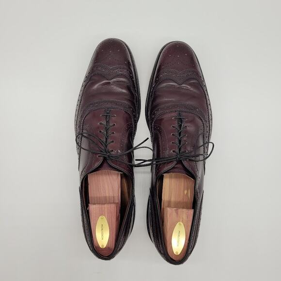 ALLEN EDMONDS McAllister Burgundy Wing Tip Oxfords - Size 12AAA